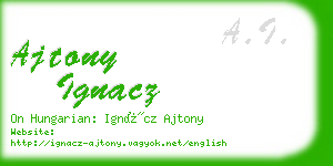ajtony ignacz business card
